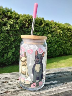 Frenchie Libbey Can glass