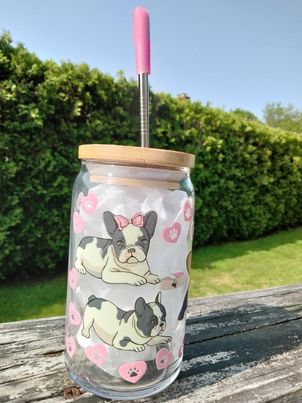 Frenchie Libbey Can glass