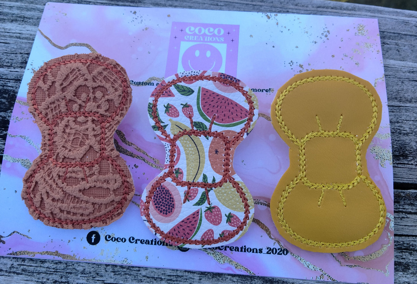 Frutas trio hairclips