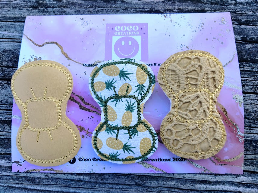 Pineapples trio hairclips